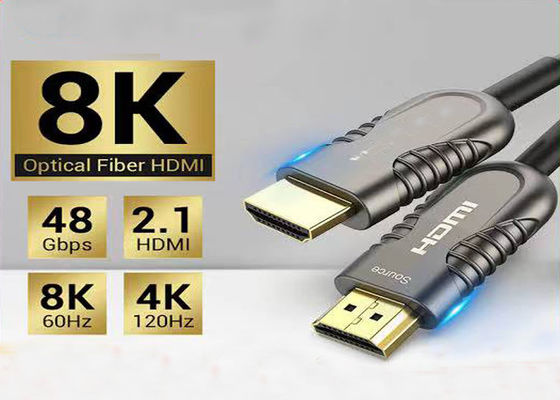 10.2Gbps cáp quang sợi HDMI với giao thức HDMI 2.1 cho truyền cáp quang HDMI hoạt động 10 mét