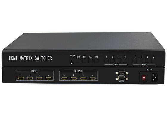 Bộ chuyển đổi ma trận HDMI liền mạch 4x4 với vỏ kim loại, Bộ chuyển đổi ma trận HDMI 4K để phân phối AV đáng tin cậy