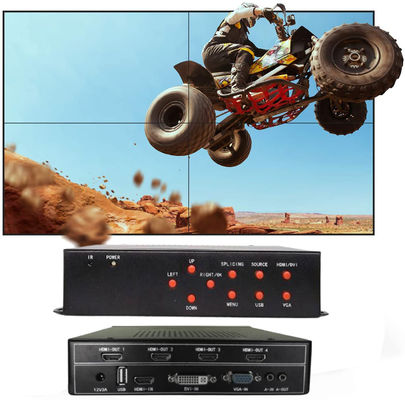 1 In 4 Out TV LCD đa màn hình Bộ điều khiển Video Wall 2x2 Với 8 chế độ treo tường