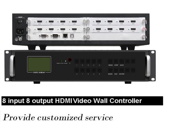 Bộ điều khiển treo tường màn hình LCD 8 In 8 Deface 4k HDMI 3x3 1x2 1x3 2x1 3x1 2x2
