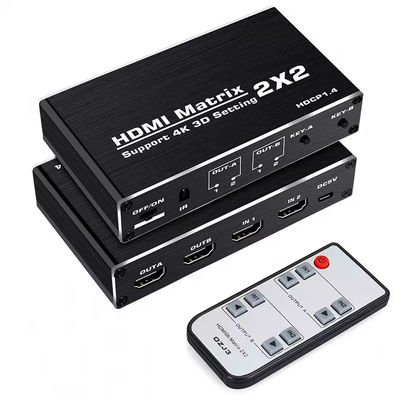 Máy chuyển mạch ma trận 4x2 HDMI với máy thu âm