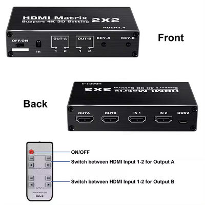 Máy chuyển mạch ma trận 4x2 HDMI với máy thu âm
