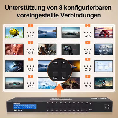1080P Seamless 4K HDMI Matrix Switcher với quản lý và kiểm soát EDID