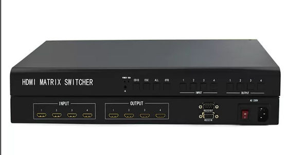 Khả năng đầu ra 18Gbps 4 X 4 HDMI Matrix Switcher với độ phân giải đầu ra lên đến 4Kx2k 60Hz