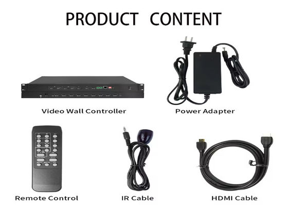 RS232 LAN IR Remote Control LCD Video Wall Controller với HDMI DVI Output và 2x2 2x3 3x2 4x1 4x2 3x3 Wall Modes
