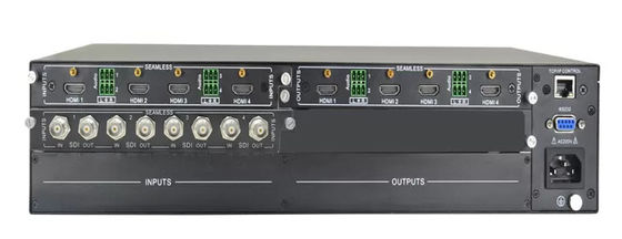 DVI Video Matrix Switcher với 4 đầu vào và 4 đầu ra được điều khiển bởi bảng điều khiển phía trước