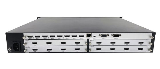 Bộ điều khiển tường video mô-đun và bộ xử lý tường video với 3840x2160 60Hz, chế độ điều khiển IP và nguồn điện kép