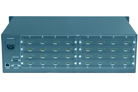 10.8 Pounds Video Matrix Switcher với 16x16 kiểu ma trận và 16 cổng HDMI