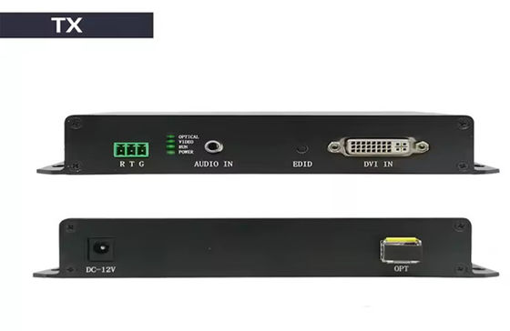 20km DVI Fiber Extender 1080p@60Hz HDMI hỗ trợ âm thanh 1.3 & 3.5mm