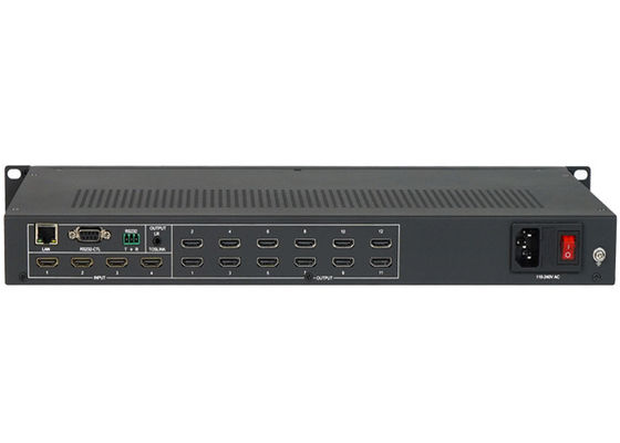 3x4 2x4 3x3 Hdmi 4k Quad Video Wall Processor với 4 đầu vào 12 đầu ra