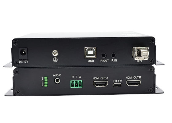 4K HDMI Extender qua sợi quang   10KM Range cho truyền hình liền mạch