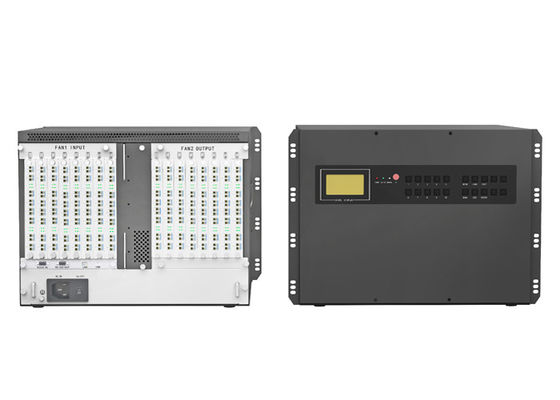 17 khe cắm Sợi quang Kvm Trình phát và đầu nhận nút Kvm qua sợi quang