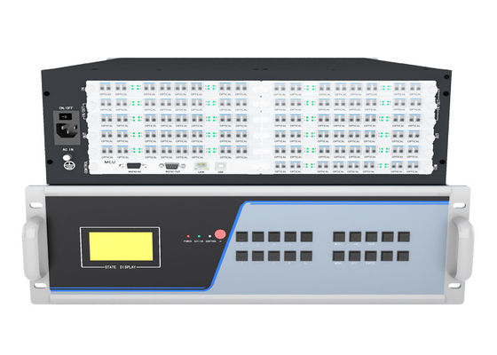 3840x2160 60hz Và tương thích ngược FPGA 88 cổng 3.5 U Fiber KVM Matrix