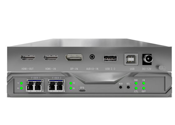 Nút ma trận KVM sợi quang với thẻ I/O SFP tích hợp và hỗ trợ 4K 4:4:4 cho điều khiển màn hình ghép