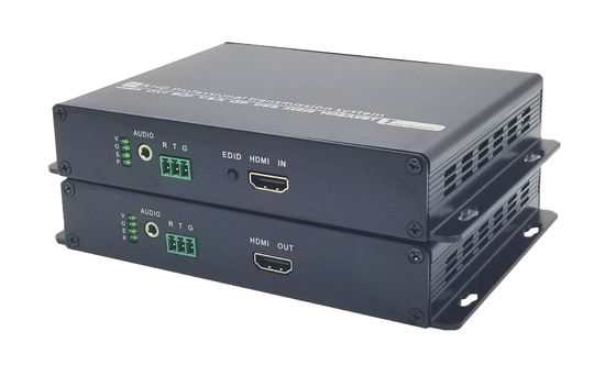 RS232 4k HDMI extender qua sợi quang dài đến 20km với cổng âm thanh riêng biệt