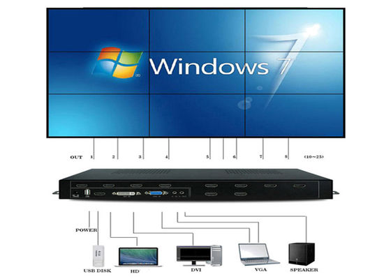HDMI 1 In 9 Out 1080P VGA Wall Video Process Processor 2x2 3X3 3x2 4x2