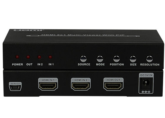 DC 5V 1A PIP Cổng HDMI 2x1 MultiViewer Loại đầu vào Nữ
