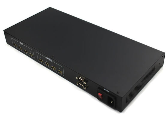 Bộ chuyển đổi ma trận HDMI liền mạch 4x4 với vỏ kim loại, Bộ chuyển đổi ma trận HDMI 4K để phân phối AV đáng tin cậy