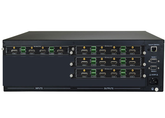 Bộ chuyển mạch ma trận video mô-đun 4x12 với điều khiển IR Ethernet RS232