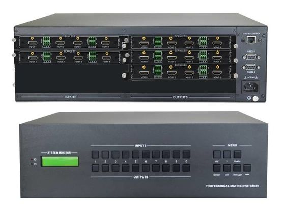 Đầu vào HDMI 8-Ch 4k Bộ chuyển mạch ma trận video đầu ra HDmi 16-Ch 4k có gắn tường