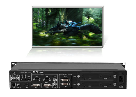 Đầu vào 1HDMI 1 VGA 2 BNC 2 Đầu ra DVI Bộ xử lý LED treo tường với vỏ 1U