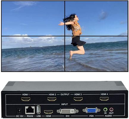 Bộ điều khiển tường video 1x2 1x3 2x1 3x1 2x2 Bộ điều khiển tường video LCD liền mạch 3X3