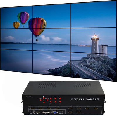 Bộ điều khiển treo tường màn hình LCD 1 trong 9 đầu ra HDMI với 2x2 2x3 3x2 4x1 4x2 3x3 và RoHS CE FCC