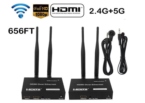 TV 660ft / 200m Bộ phát và bộ thu không dây HDMI 1080P với điều khiển từ xa IR
