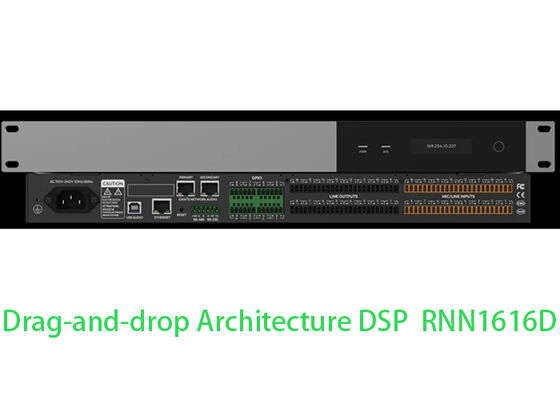 Dante DSP Máy xử lý ma trận Máy xử lý âm thanh DSP Máy xử lý DSP 16x16 Máy trộn DSP Ứng dụng kéo và thả