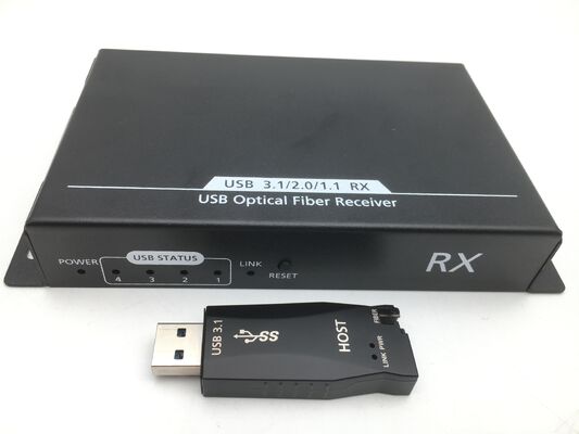 USB 3.0 Fiber Optic Extender với khoảng cách 300m, tốc độ 5 Gbps và 4-Port USB Hub